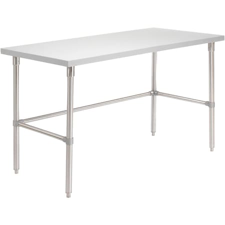 Global Industrial 60 X 30 Plastic Laminate Square Edge Workbench with Stainless Steel Legs 253812